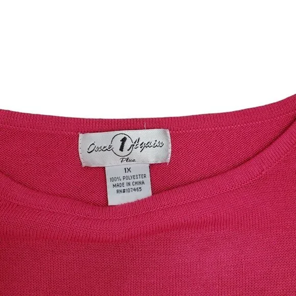 Pink Knit Women's Top with shoulder cutouts - Picture 6 of 9